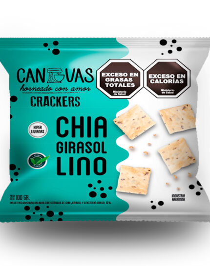 Crackers con chia lino y girasol x 100 grs |CANVAS|