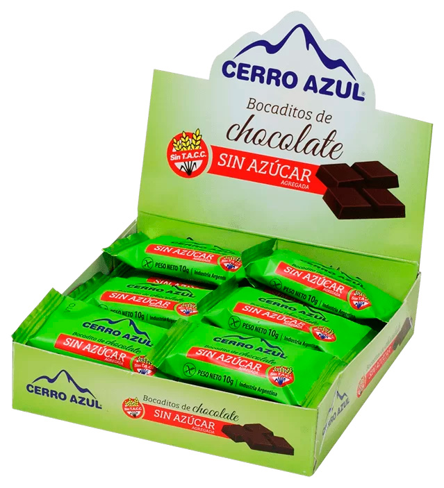 3110008 Bocadito chocolate x 100 gr SIN TACC/ SIN AZUCAR | CERRO AZUL | - Image 1
