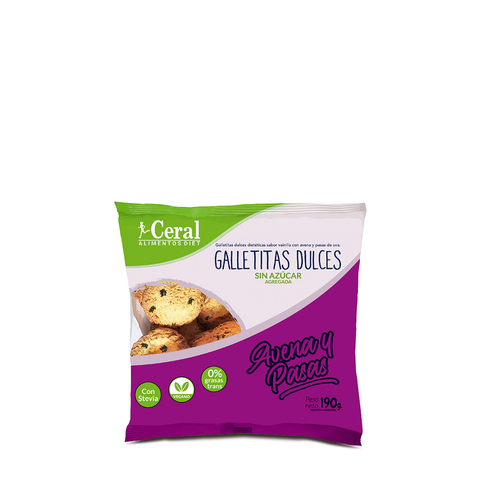 3120024 Galletita avena y pasas x 190 g Ceral - Image 1