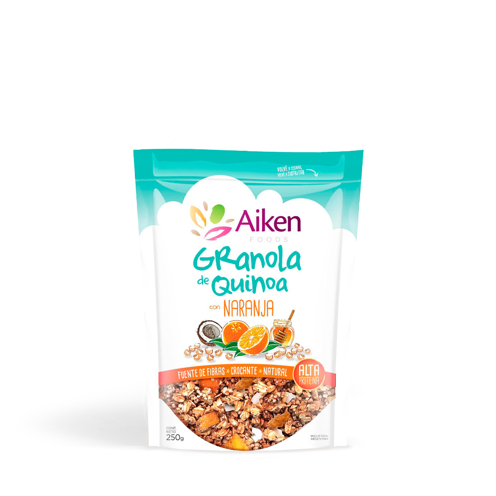 1121415 Granola de quinoa y naranja 250 gr Aiken - Image 1