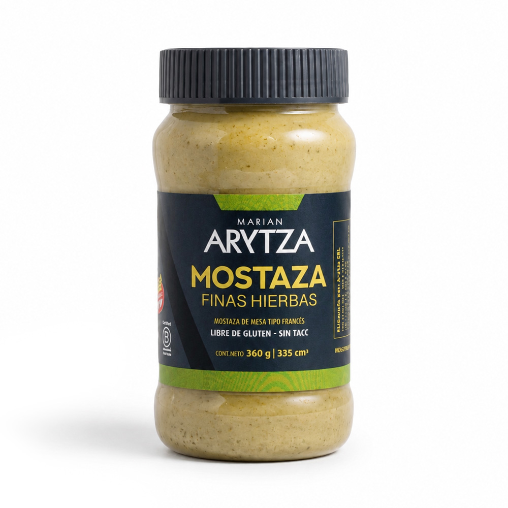 1856035 Mostaza con finas Hierbas 360 gr Sin T.A.C.C. Arytza - Image 1