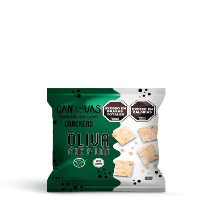 Crackers con oliva, chia y lino x 100 grs Canvas