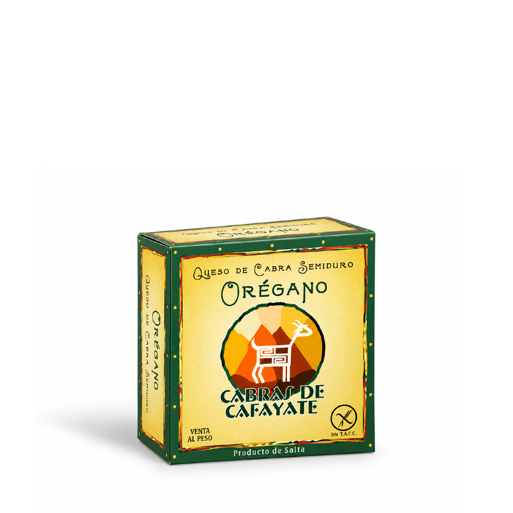 1962314 Queso de cabra semiduro sabor oregano 190 gr Sin T.A.C.C. Cabras de Cafayate - Image 1