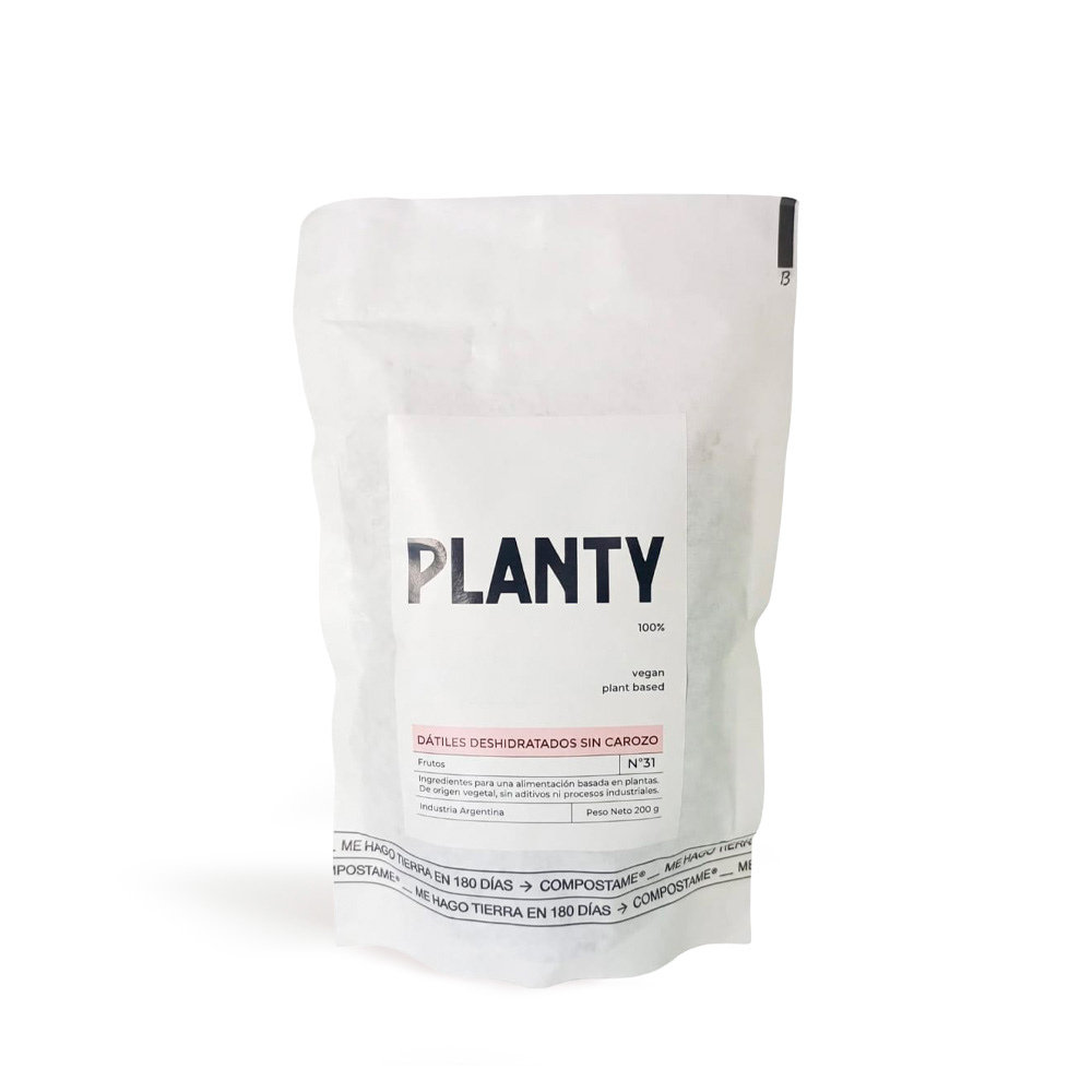 2690004 Dátiles sin carozo x 200 grs - pack compostable Planty - Image 1